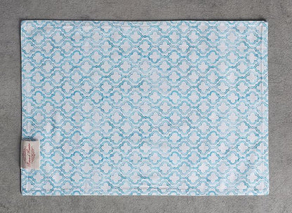 Maison d' Hermine Placemats Set of 4 100% Cotton Washable Cloth Place Mats, Reusable Table Mats for Kitchen Dining Decoration, Party, Restaurant Spring/Summer (Happy Florals - High Summer, 13" x 19")