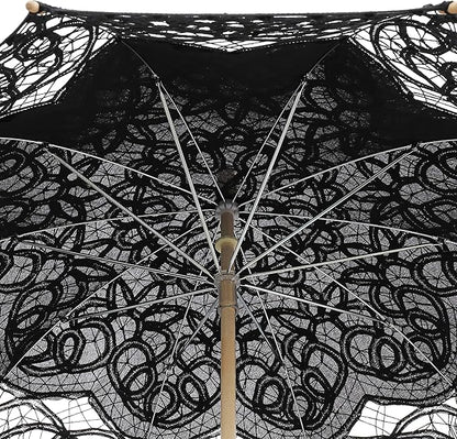 BABEYOND Lace Umbrella Parasol Vintage Wedding Bridal Umbrella for Decoration Photo Lady Costume Tea Party
