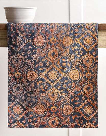 Maison d' Hermine Table Runner 100% Cotton Double Layer Table Runners 108 inches Long for Thanksgiving Christmas Decorations Home Kitchen Dining Party Wedding (Imperfection, 14.5" x 108")