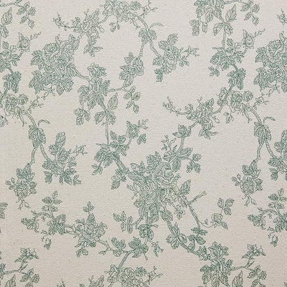100% Cotton French Pastoral Table Runners, 13x48 Inch Vintage Green Farmhouse Table Runners 48 Inches Long, Vintage Flowers Print Home Decors