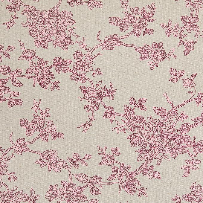 100% Cotton French Pastoral Table Runners, 13x36 Inch Pink Farmhouse Table Runners 36 Inches Long, Vintage Flowers Print Home Decors
