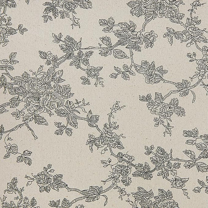 100% Cotton French Pastoral Table Runners, 13x36 Inch Black Farmhouse Table Runners 36 Inches Long, Vintage Flowers Print Home Decors