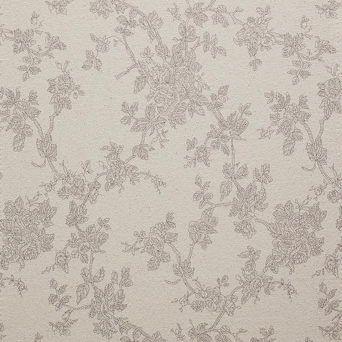 100% Cotton French Pastoral Table Runners, 13x90 Inch Grey Farmhouse Table Runners 90 Inches Long, Vintage Flowers Print Home Decors