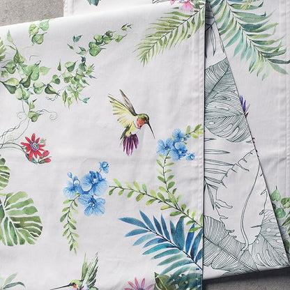 Maison d' Hermine Table Runner 100% Cotton Double Layer Table Runners 72 inches Long Decorative for Home Kitchen Dining Party Baby Shower Wedding Bridal Shower Spring Summer (Tropiques, 14.50" x 72")