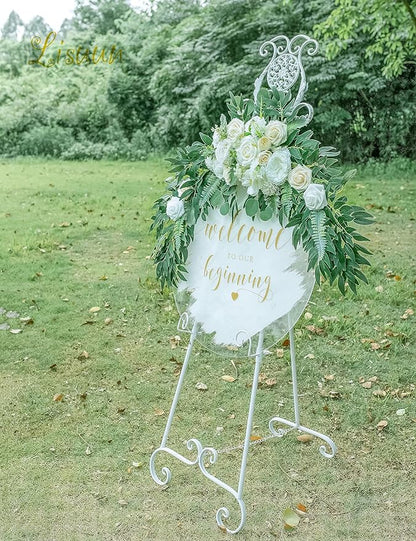 Wedding Arch Flowers, Artificial Flowers for Decoration, Large Flower Swag for Boho Styles Wedding Ceremony Floral Decor - Pack of 2