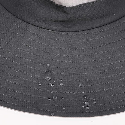 Womens Summer Sun Hat Beach Hat Wide Brim Outdoor UV Protection Hat Foldable Cool Mesh Ponytail Bucket Hat