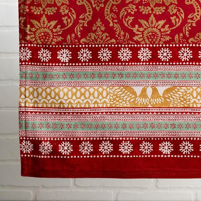 Maison d' Hermine Table Runner 100% Cotton Double Layer Table Runners 108 inches Long for Thanksgiving Christmas Decorations Home Kitchen Dining Party Wedding (Sofia, 14.5" x 108")