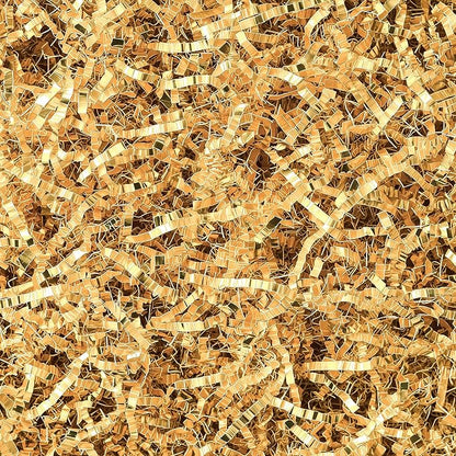 Uptotop 1/2 LB Crinkle Cut Paper Shred Filler for Gift Wrapping Basket Filling, Birthday, Christmas, Thanksgiving, Wedding, Mother's Day, Glitter Gold